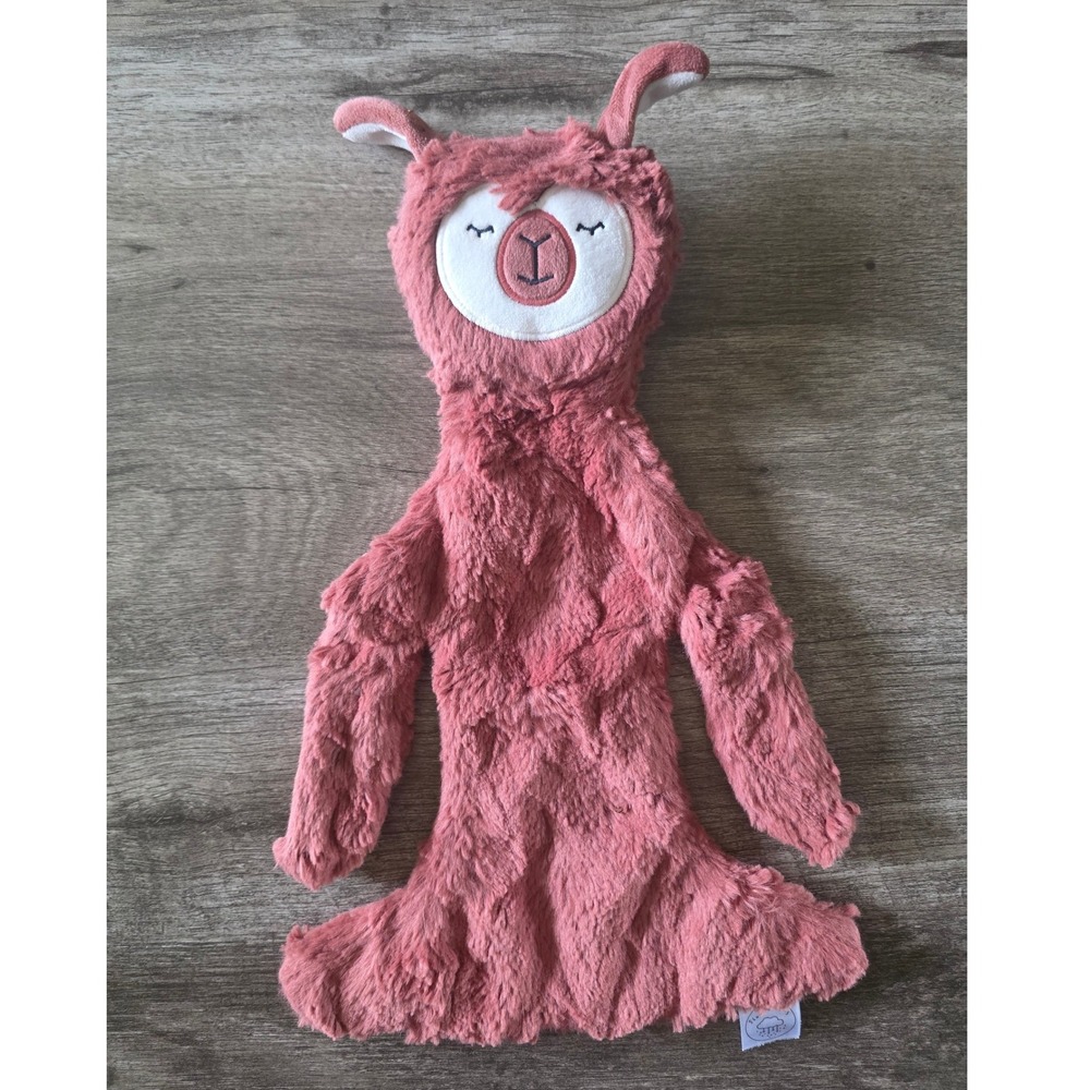Slumberkins Alpaca Snuggler Pink Llama Plush Lovey Security Blanket Toy Rose
